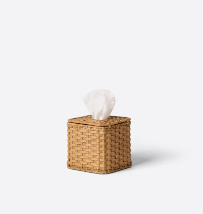 June Tissue Box Blonde Wicker 