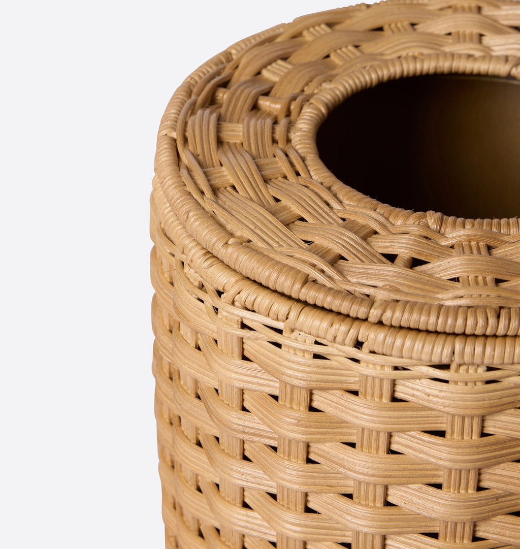 June Waste Basket Blonde Wicker