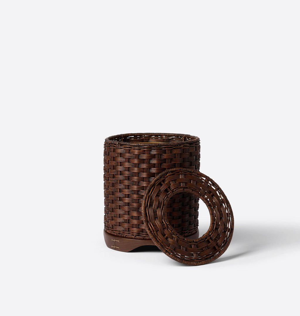 June Waste Basket Toasted Wicker