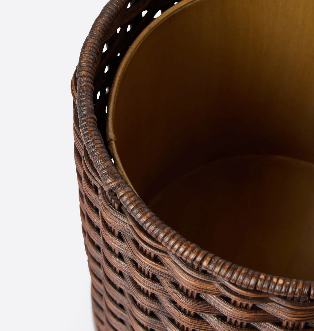 June Waste Basket Toasted Wicker