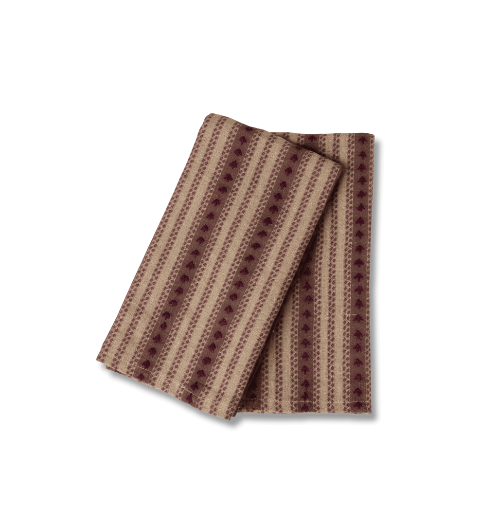 Amberley Napkin S/2 in Garnet