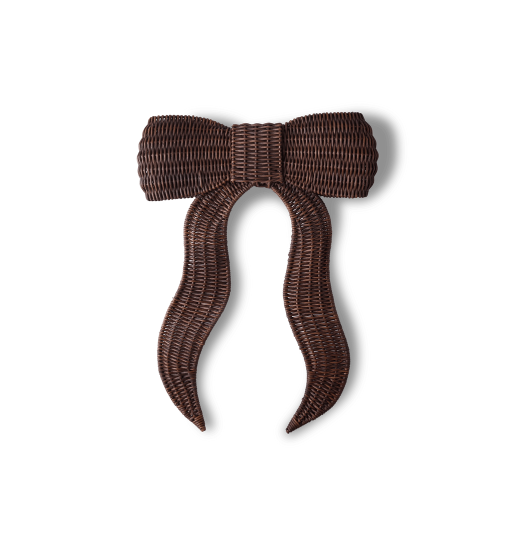 Naomie Wicker Bow Tree Topper