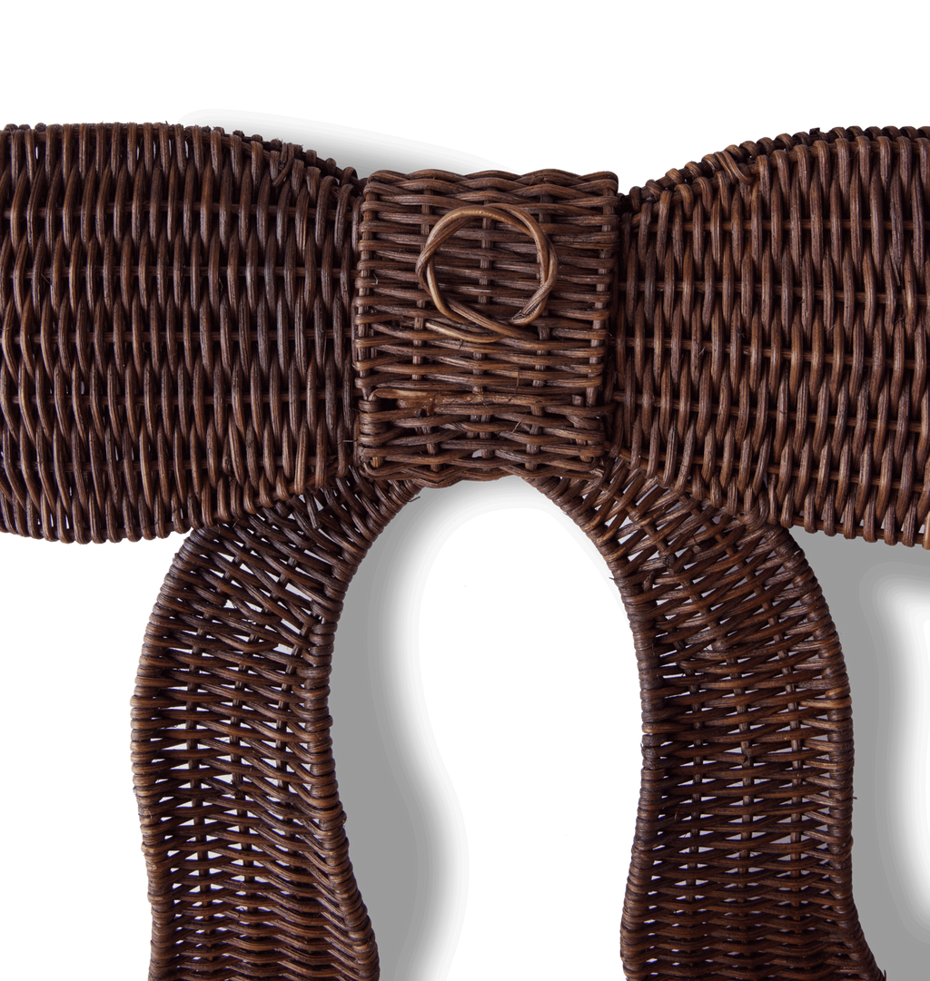 Naomie Wicker Bow Tree Topper