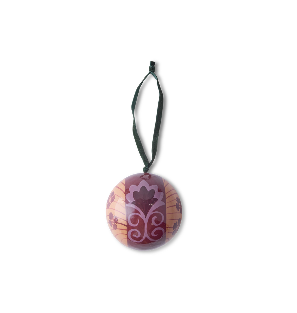 Amberley Garnet Hand Painted Ornament