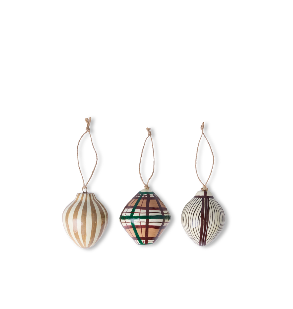 Ingram Hand Painted Ornament Set S/3