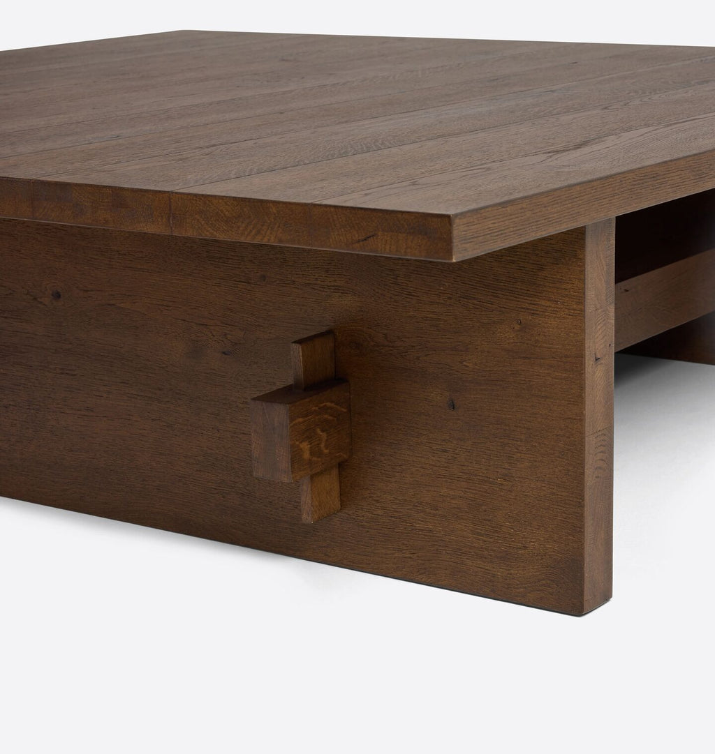 Joshua Coffee Table 60 x 60 Aged Smoked Oak