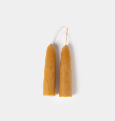 Organic Beeswax Stubbies Candlestick S/2
