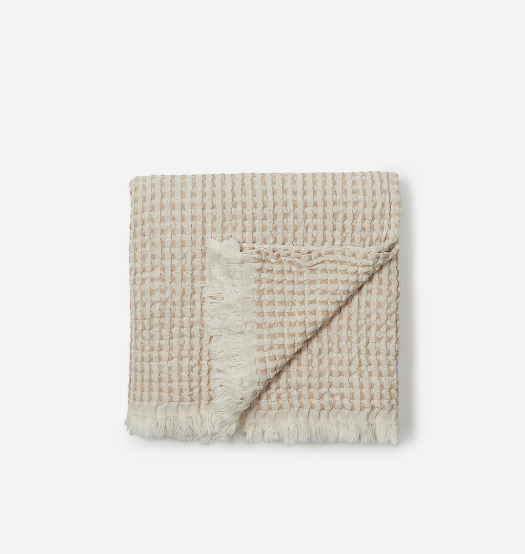 Hudson Waffle Bath Towel Biscuit