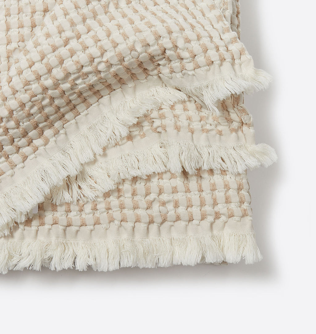 Hudson Waffle Bath Towel Biscuit