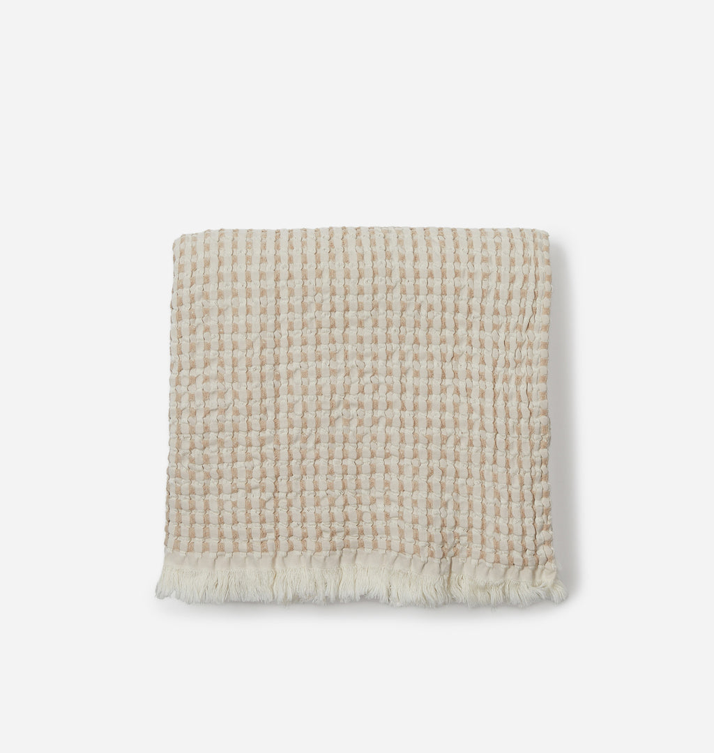 Hudson Waffle Bath Towel Biscuit