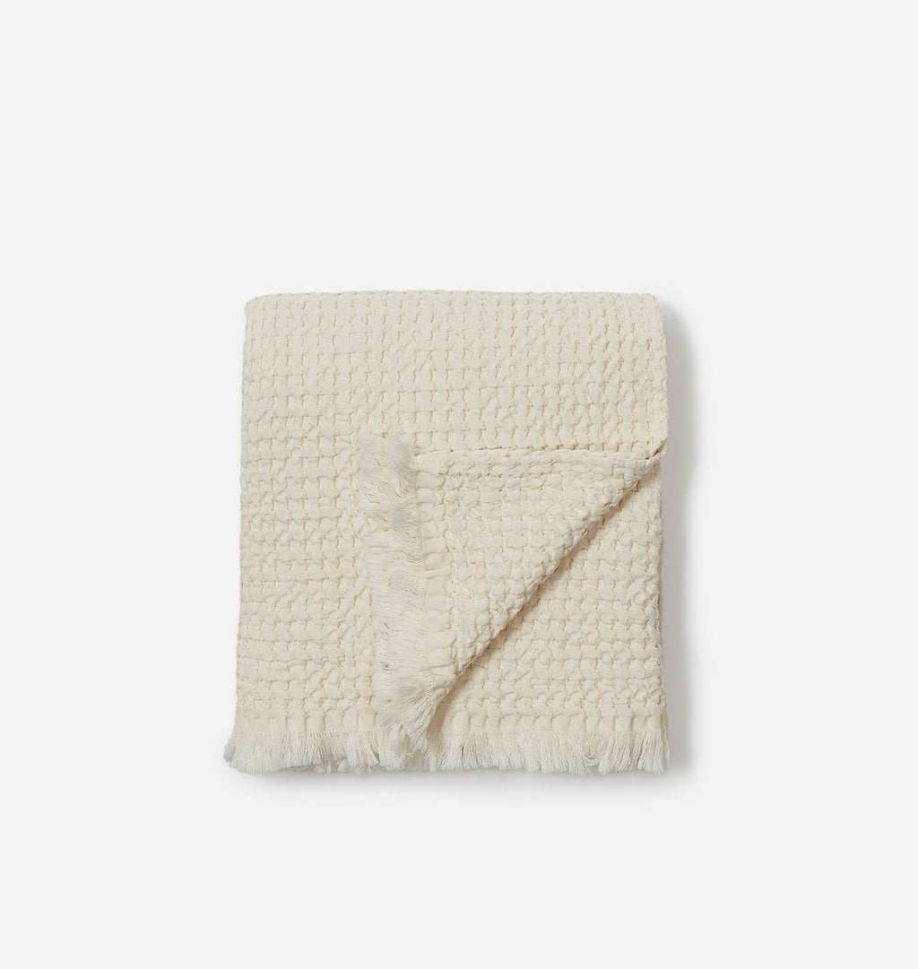Hudson Waffle Hand Towel Cream
