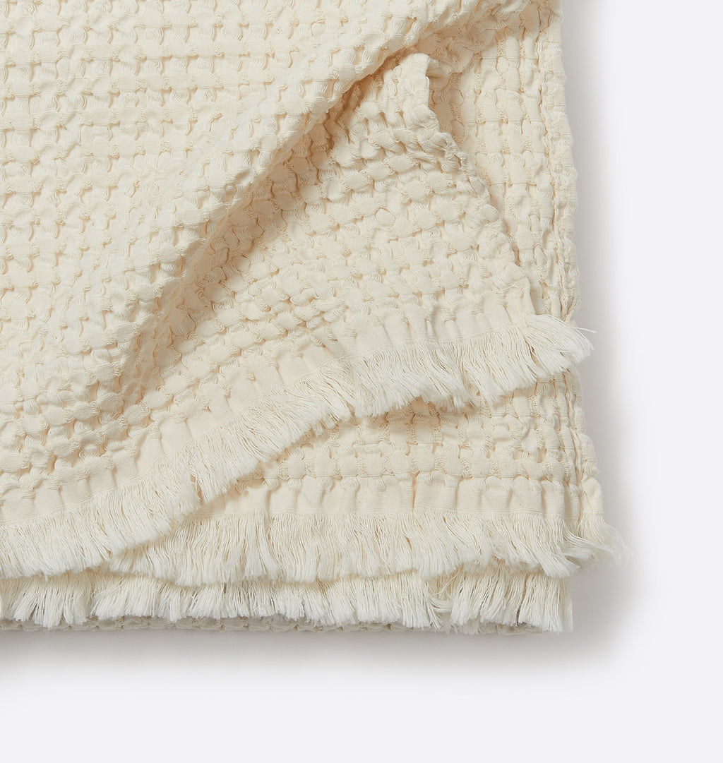 Hudson Waffle Hand Towel Cream