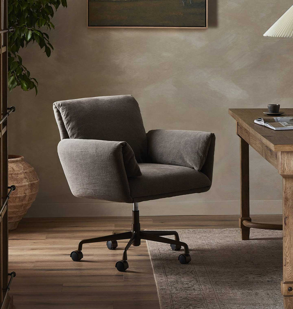 Salerno Desk Chair Broadway Coffee