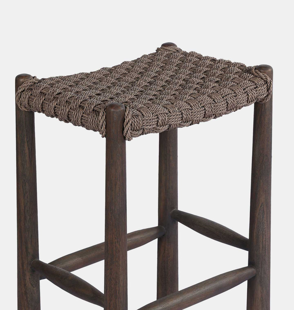 Savio Outdoor Bar Stool Dark Woven