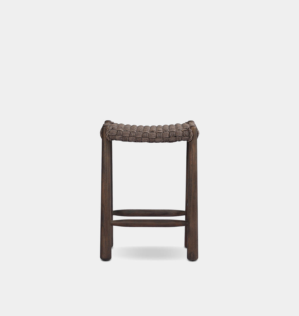 Savio Outdoor Counter Stool Dark Woven