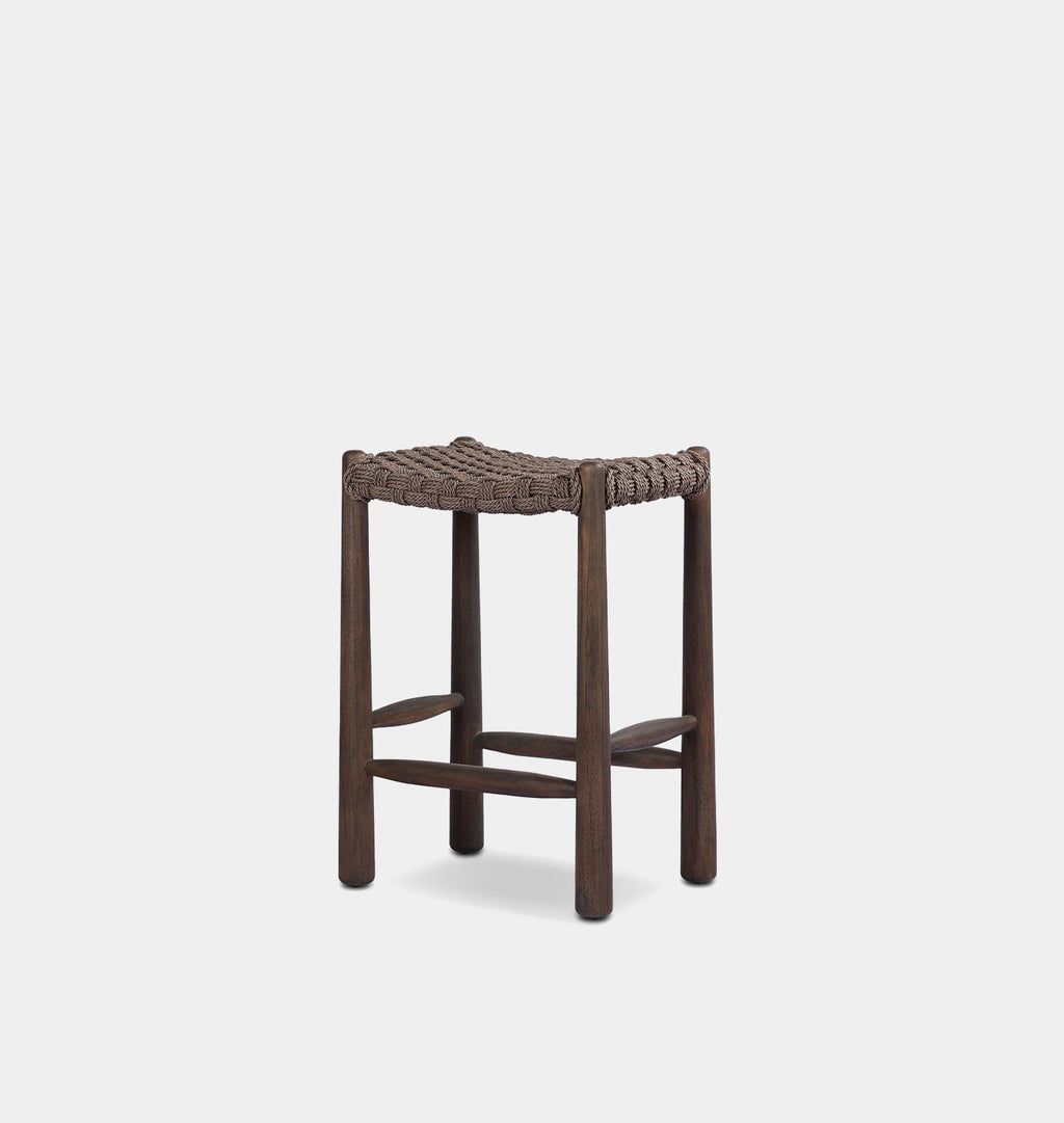 Savio Outdoor Counter Stool Dark Woven