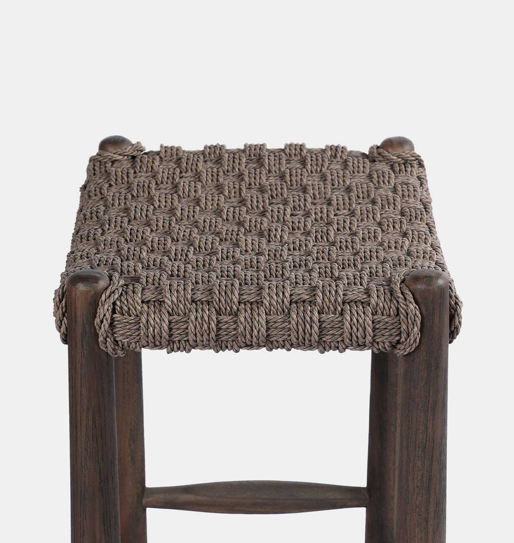 Savio Outdoor Counter Stool Dark Woven