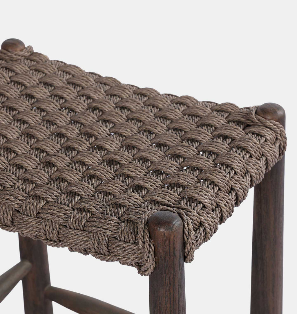 Savio Outdoor Counter Stool Dark Woven