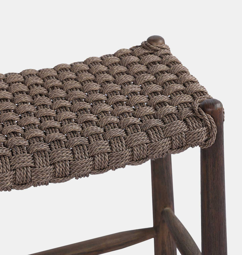 Savio Outdoor Counter Stool Dark Woven