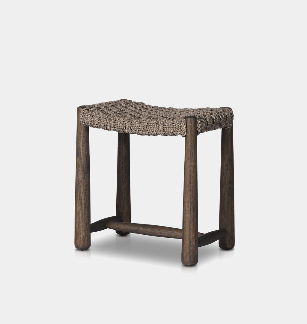 Savio Outdoor Stool Dark Textured Woven