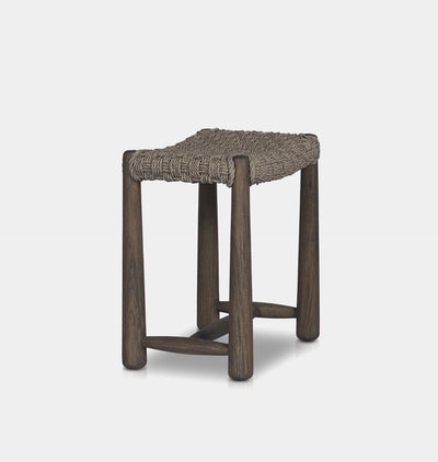 Savio Outdoor Stool Dark Textured Woven