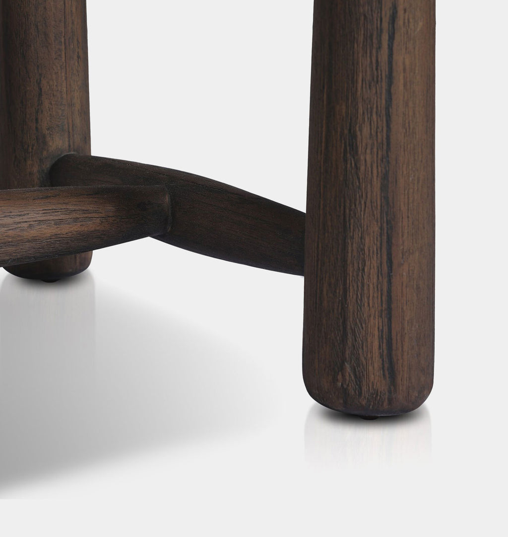 Savio Outdoor Stool Dark Textured Woven