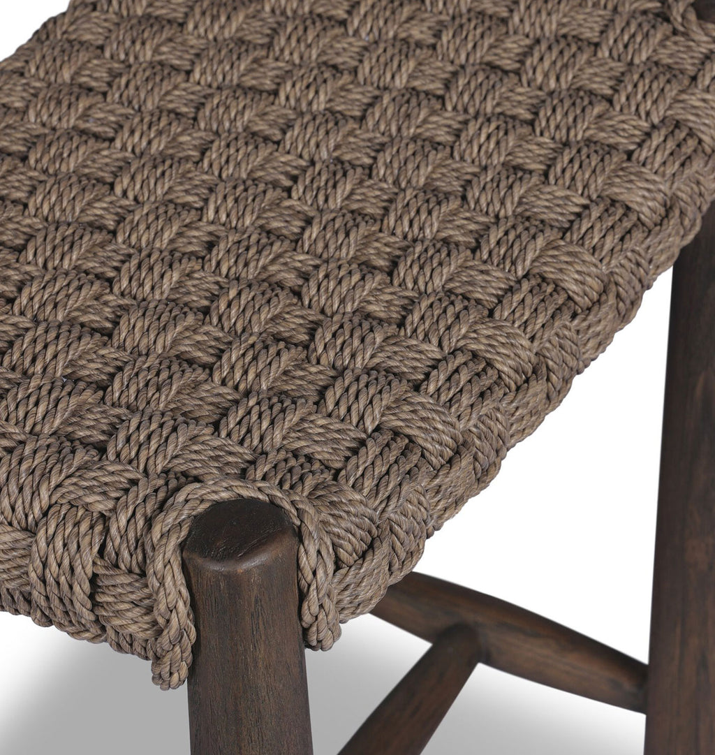 Savio Outdoor Stool Dark Textured Woven