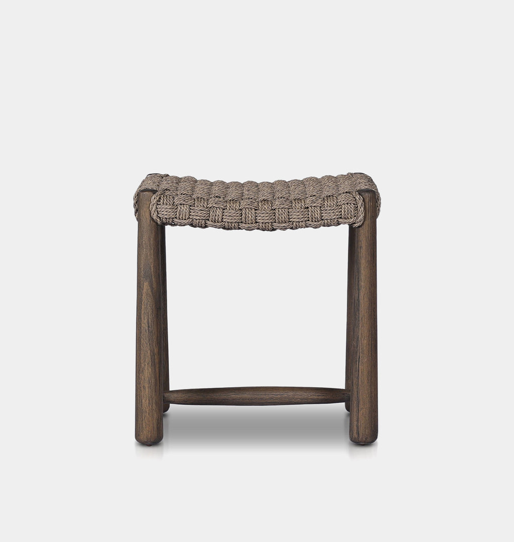 Savio Outdoor Stool Dark Textured Woven