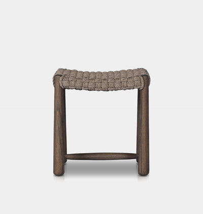 Savio Outdoor Stool Dark Textured Woven