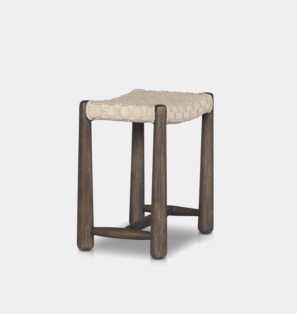 Savio Outdoor Stool Twisted Vintage White