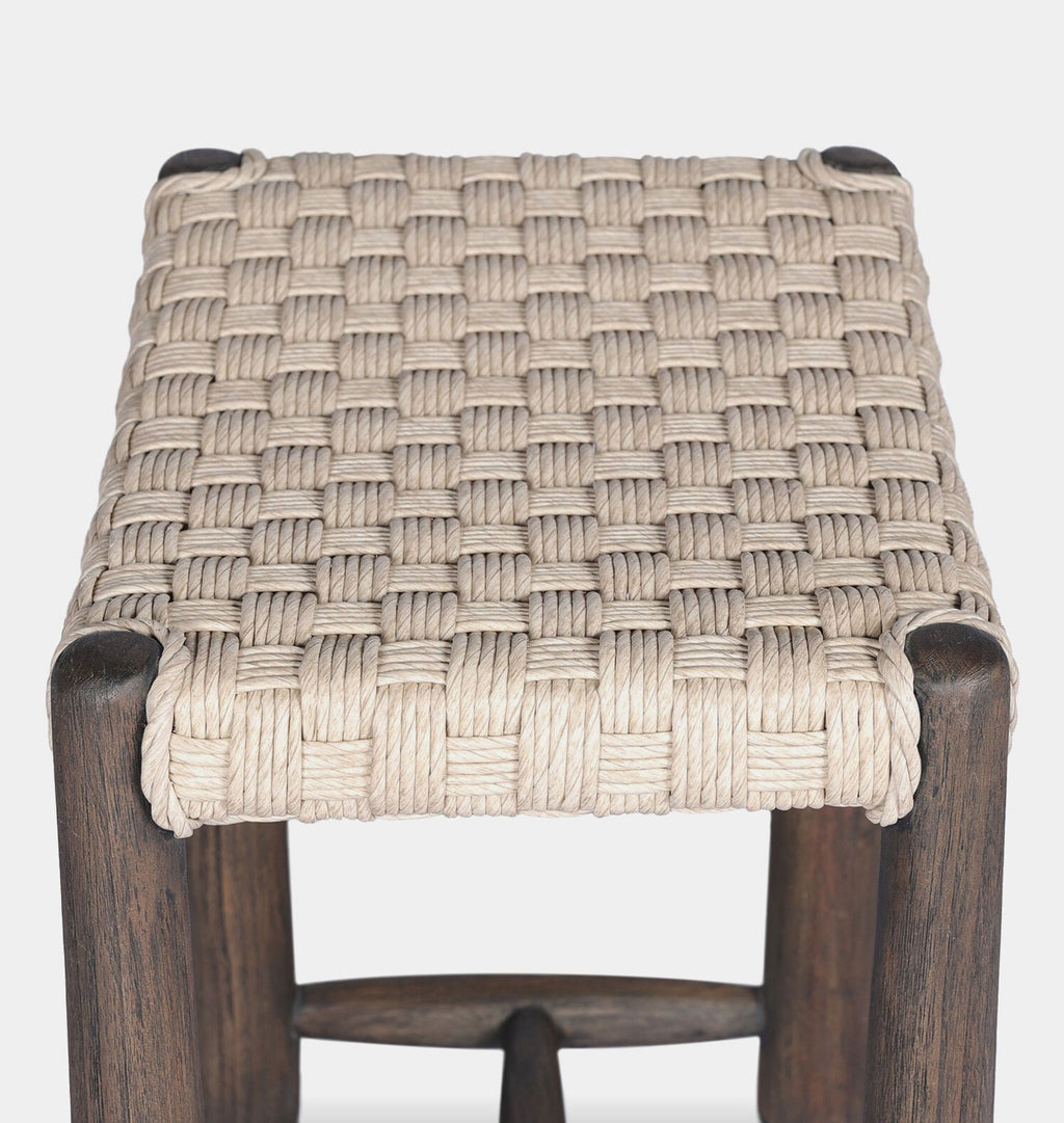 Savio Outdoor Stool Twisted Vintage White