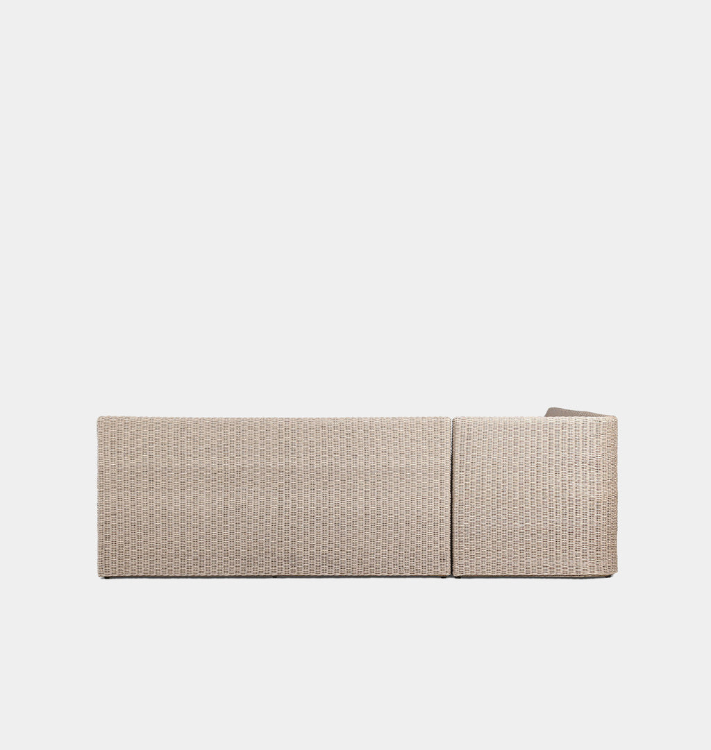 Senna Outdoor L-Shape Dining Banquette 106" Left Arm Facing