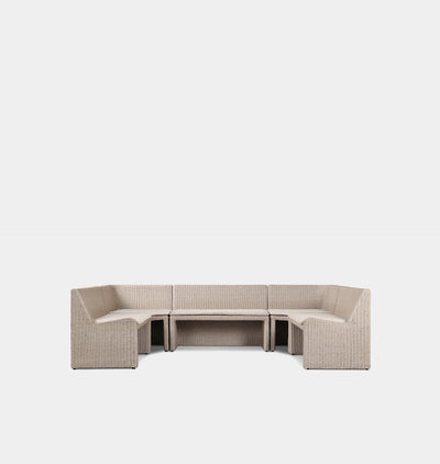Senna Outdoor U-Shape Dining Banquette 117"
