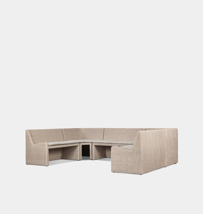 Senna Outdoor U-Shape Dining Banquette 117"
