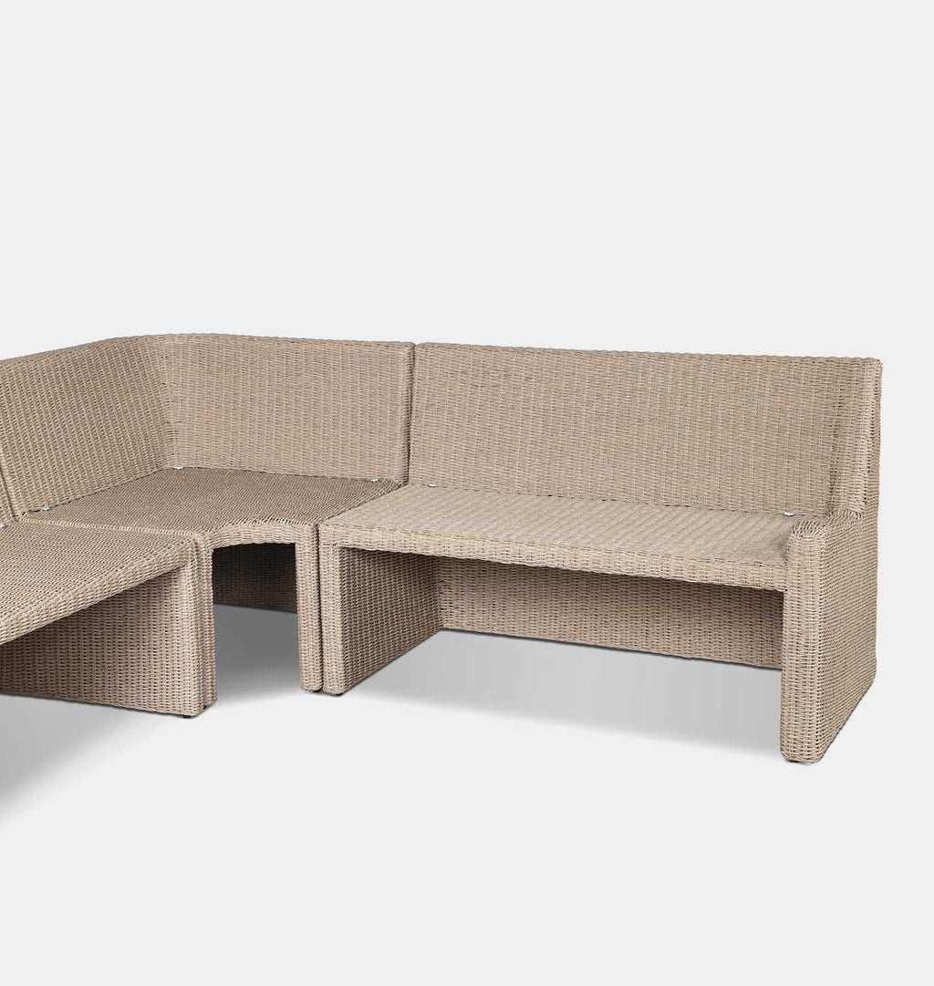 Senna Outdoor U-Shape Dining Banquette 117"