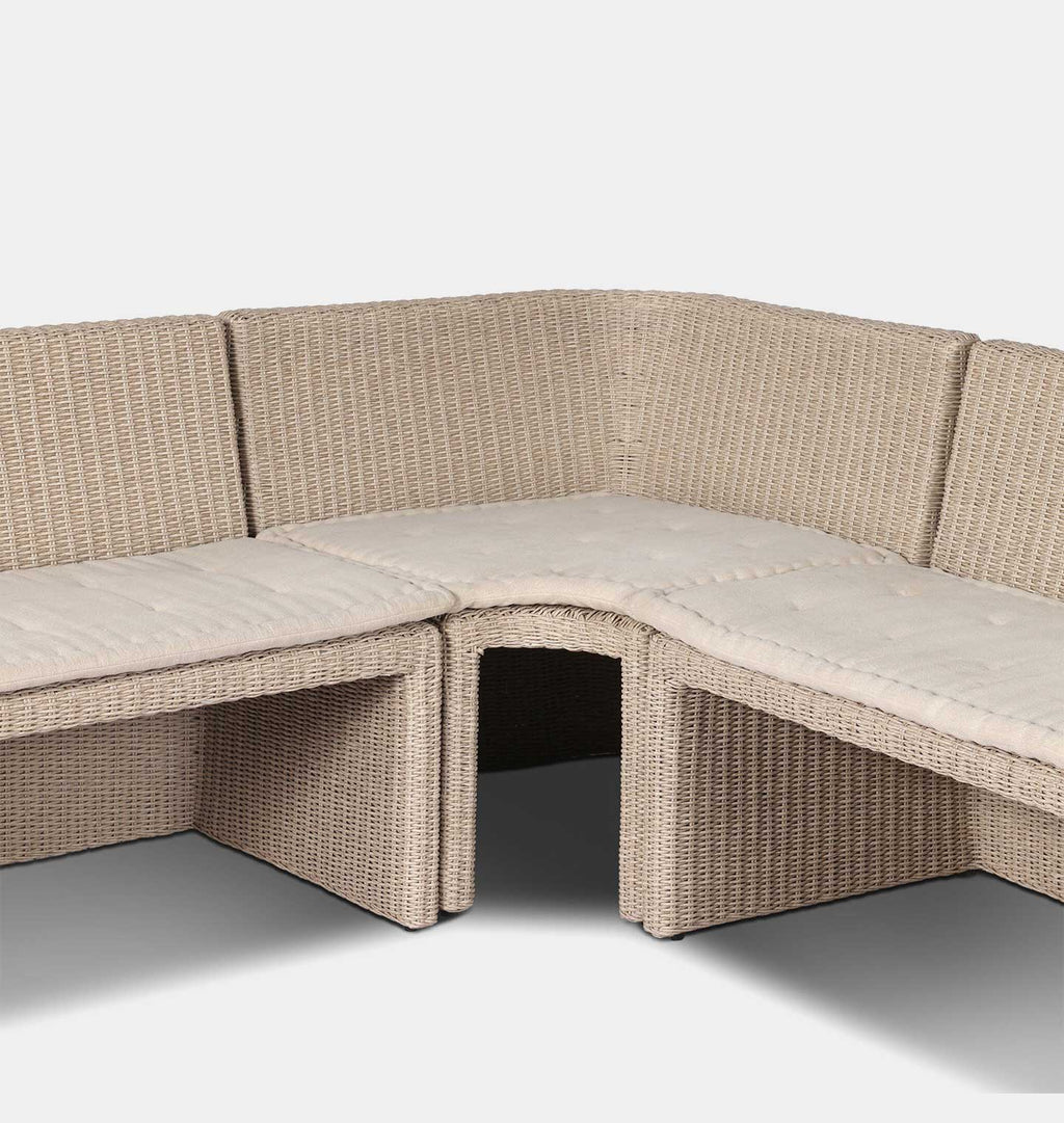 Senna Outdoor U-Shape Dining Banquette 117"