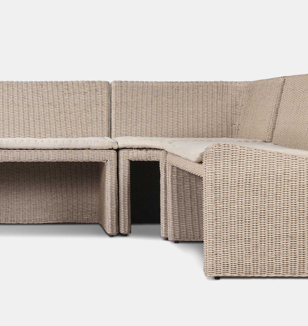 Senna Outdoor U-Shape Dining Banquette 117"