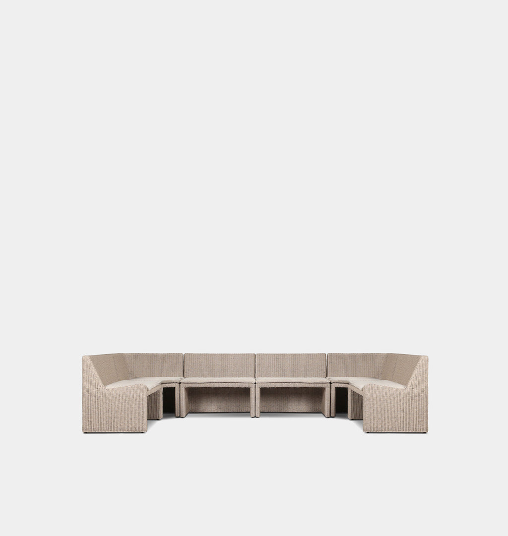 Senna Outdoor U-Shape Dining Banquette 145"