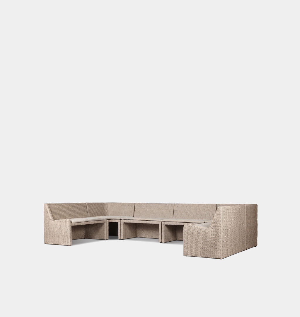 Senna Outdoor U-Shape Dining Banquette 145"
