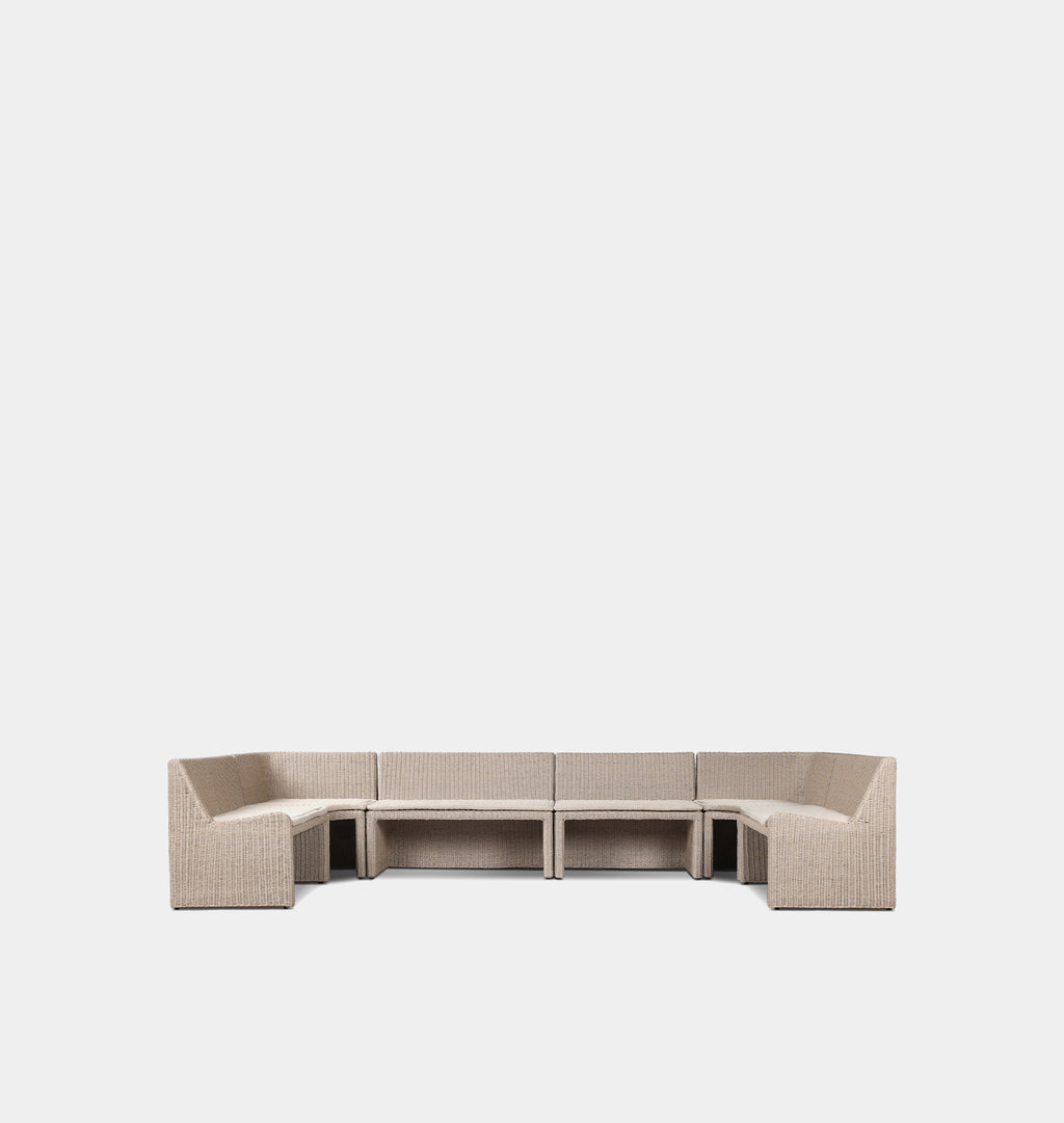 Senna Outdoor U-Shape Dining Banquette 155"