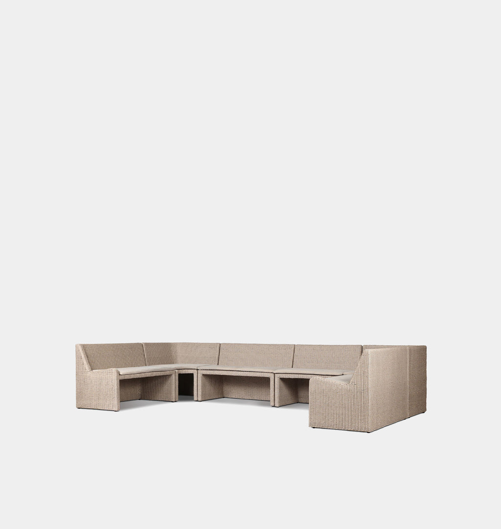 Senna Outdoor U-Shape Dining Banquette 155"