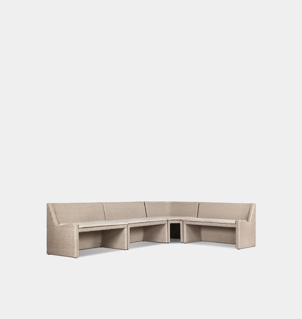 Senna Outdoor Corner Dining Banquette 121"