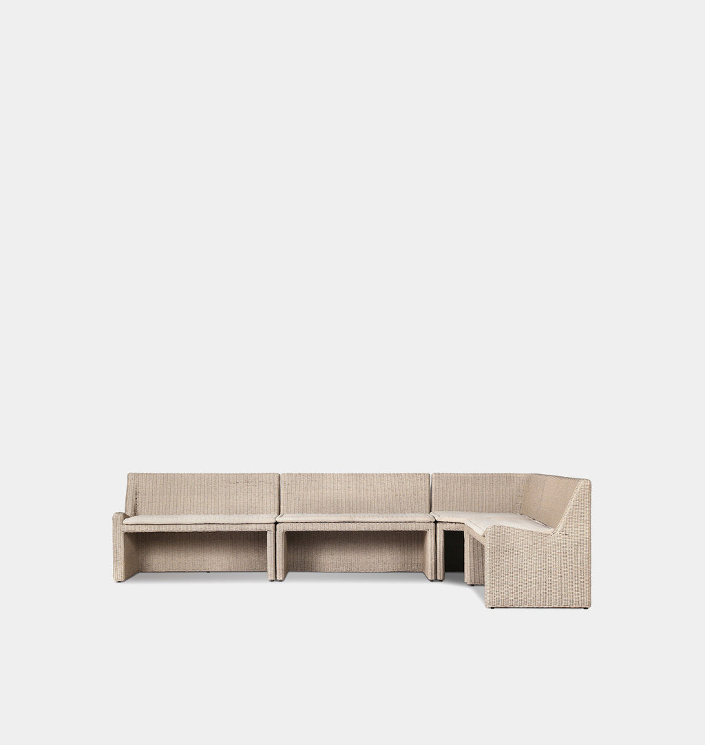 Senna Outdoor Corner Dining Banquette 121"