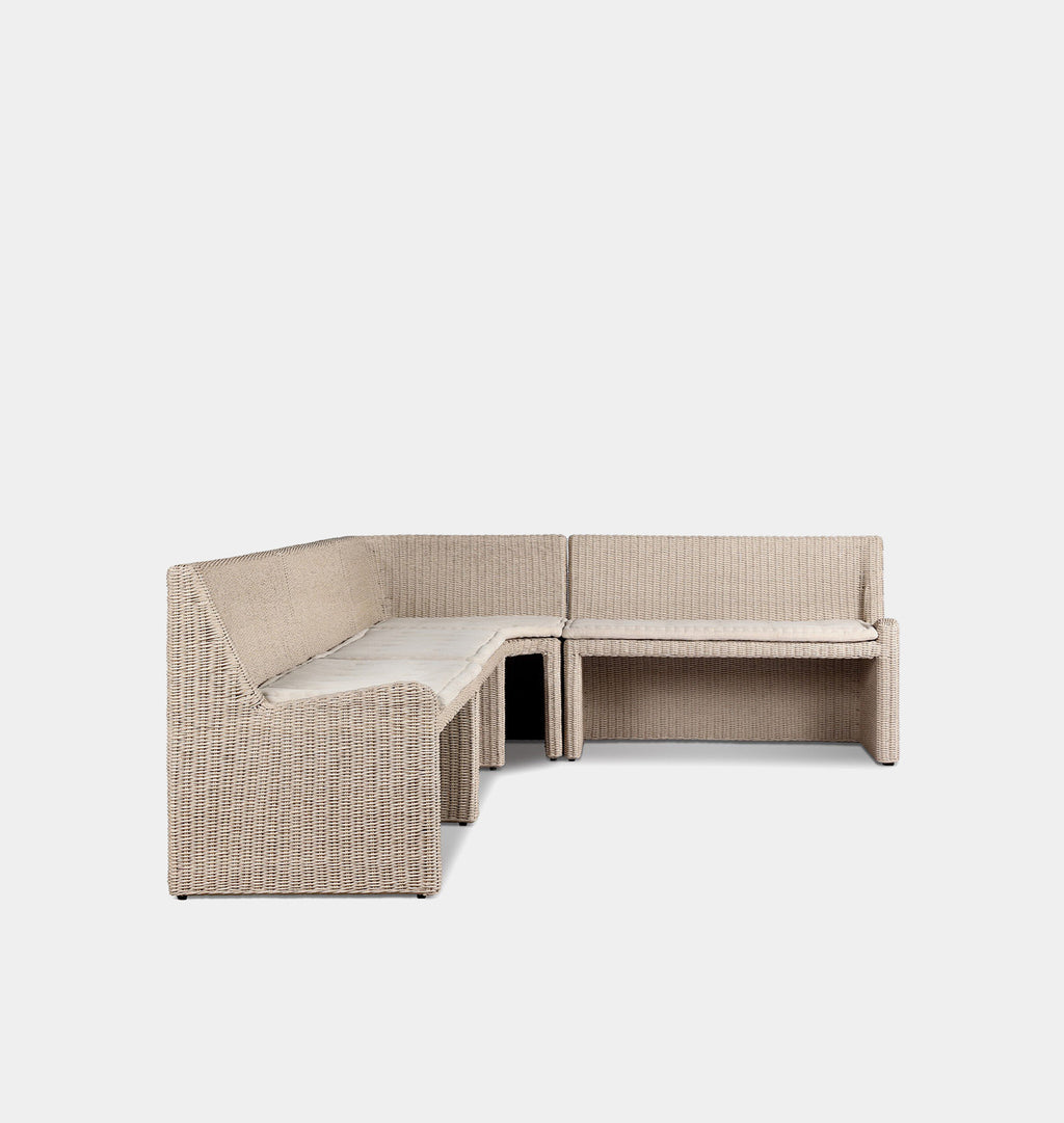 Senna Outdoor Corner Dining Banquette 121"