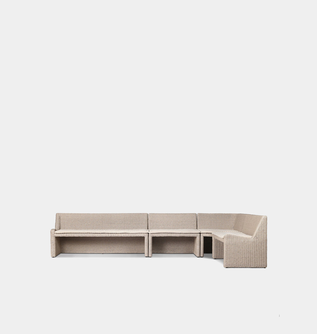 Senna Outdoor Corner Dining Banquette 132"