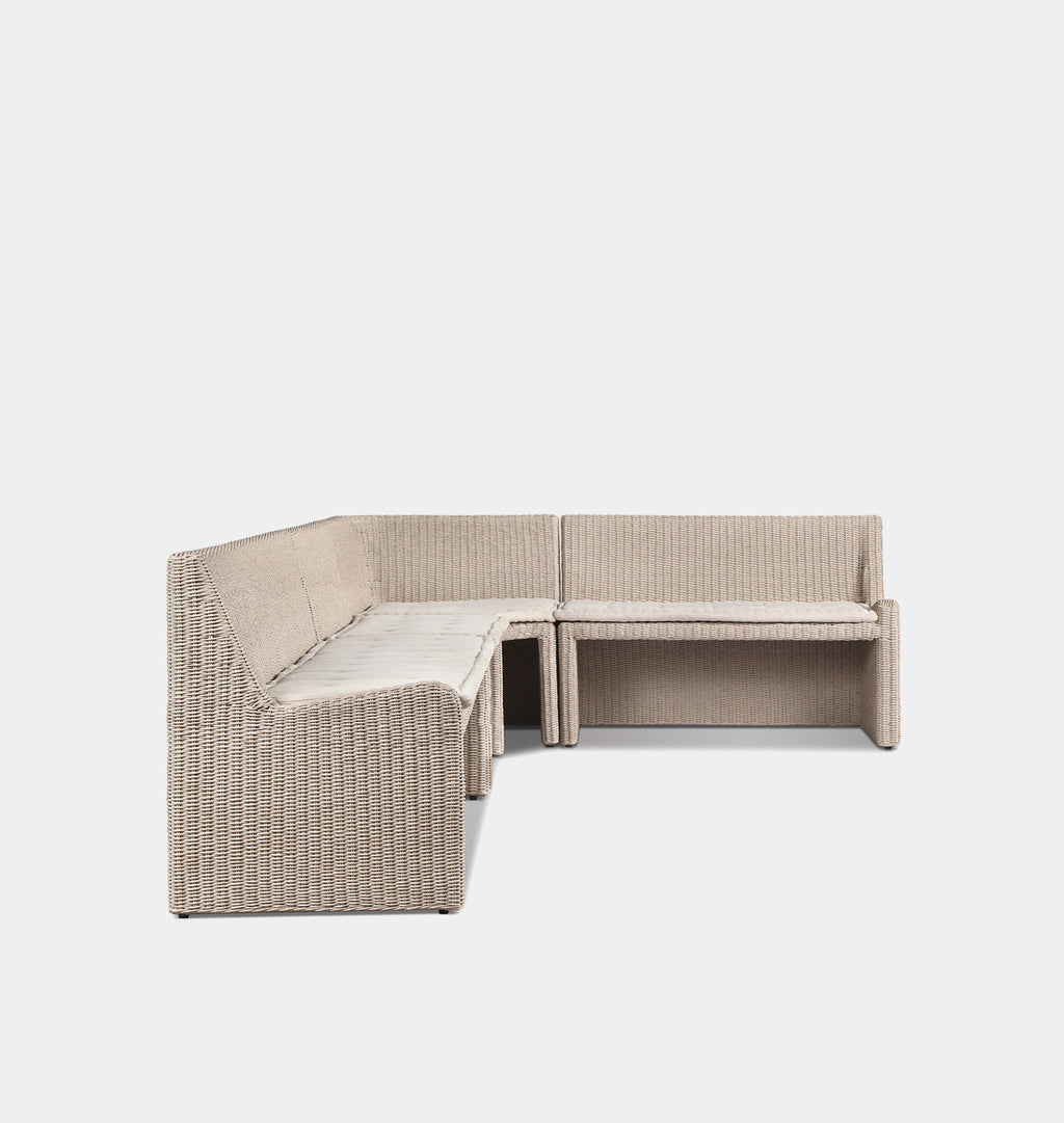 Senna Outdoor Corner Dining Banquette 132"