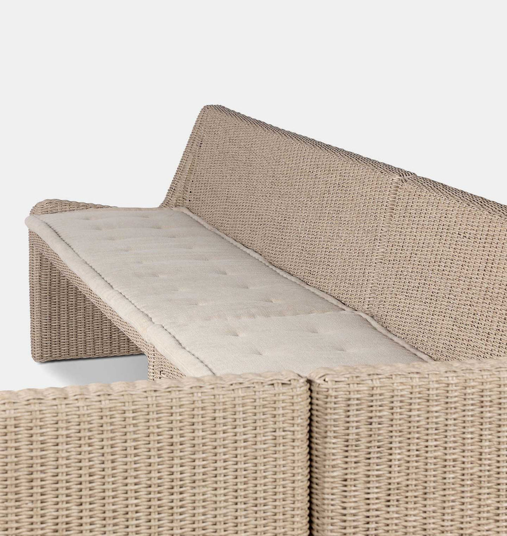 Senna Outdoor Corner Dining Banquette 132"