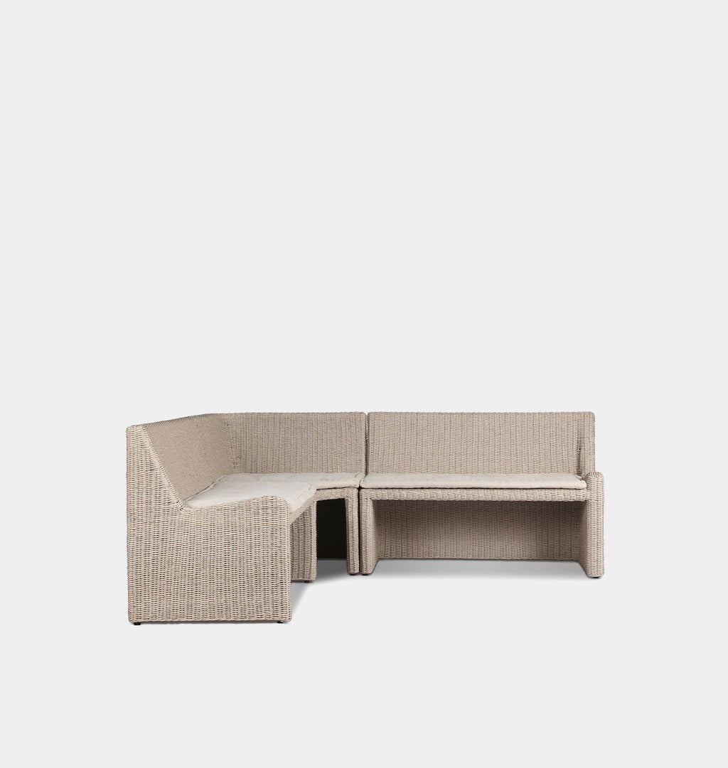 Senna Outdoor Corner Dining Banquette 83"