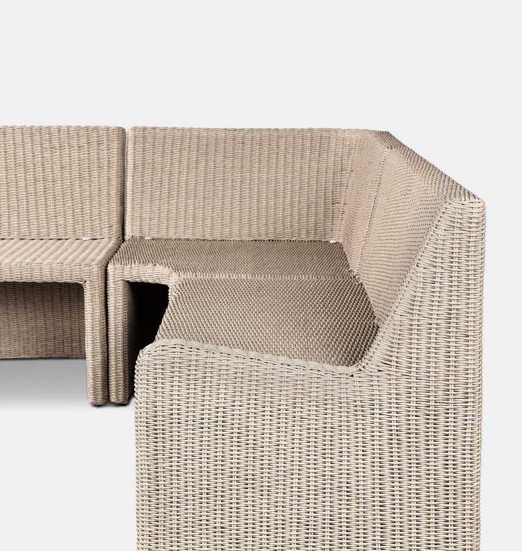 Senna Outdoor Corner Dining Banquette 83"