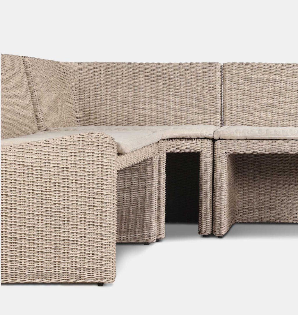 Senna Outdoor Corner Dining Banquette 83"